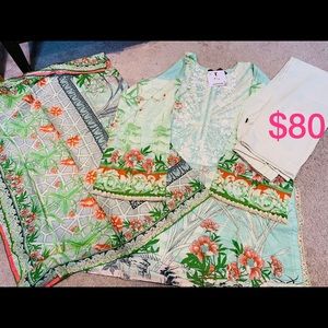 Lawn cotton embroidered dress